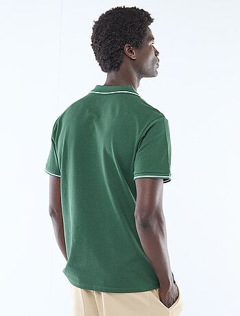 Polo in piqué di cotone a maniche corte