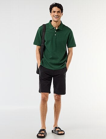 Polo in piqué di cotone a maniche corte