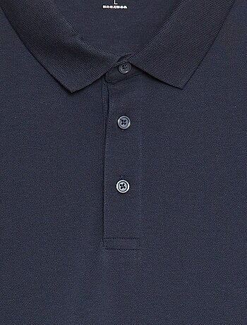 Polo in piqué di cotone a maniche lunghe