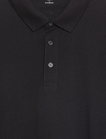Polo in piqué di cotone a maniche lunghe