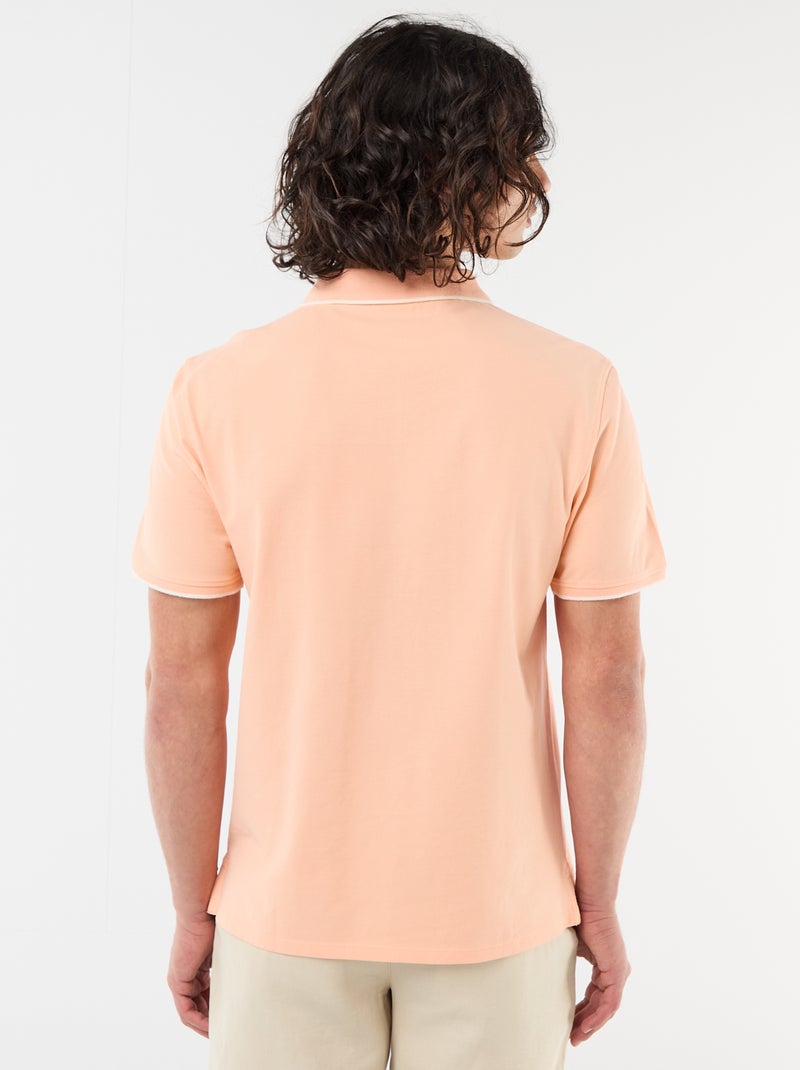 Polo in piqué di cotone Arancione - Kiabi