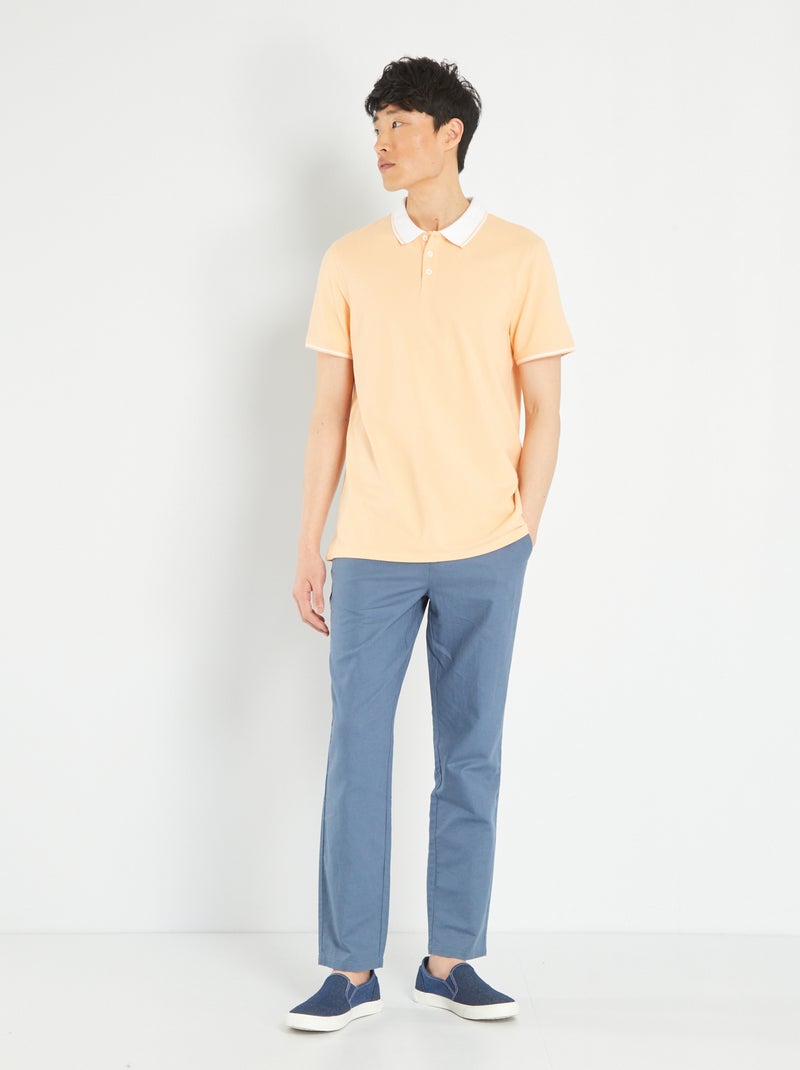 Polo in piqué di cotone ARANCIONE - Kiabi
