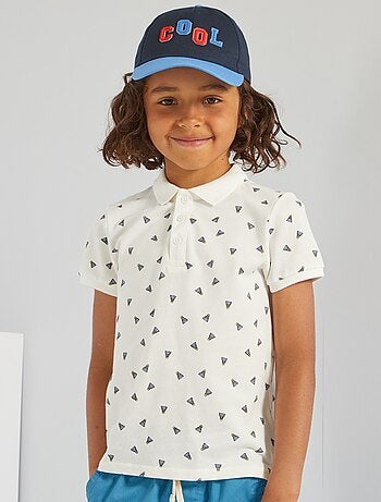 Polo bianca in cotone maglia a costa | Lardini