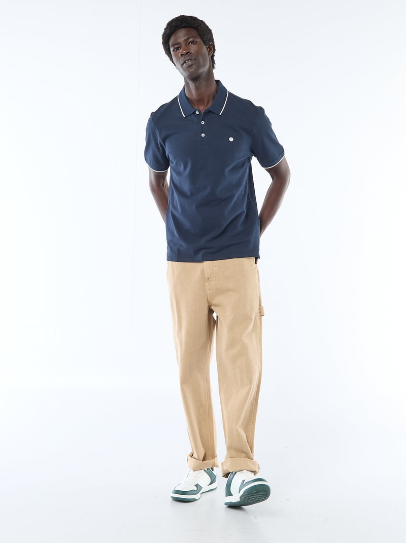 Polo in piqué di cotone Beige - Kiabi
