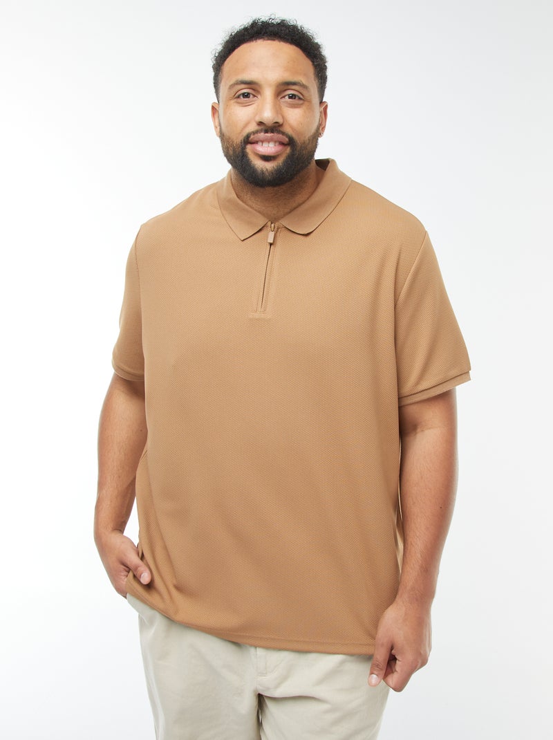 Polo in piqué di cotone Beige - Kiabi