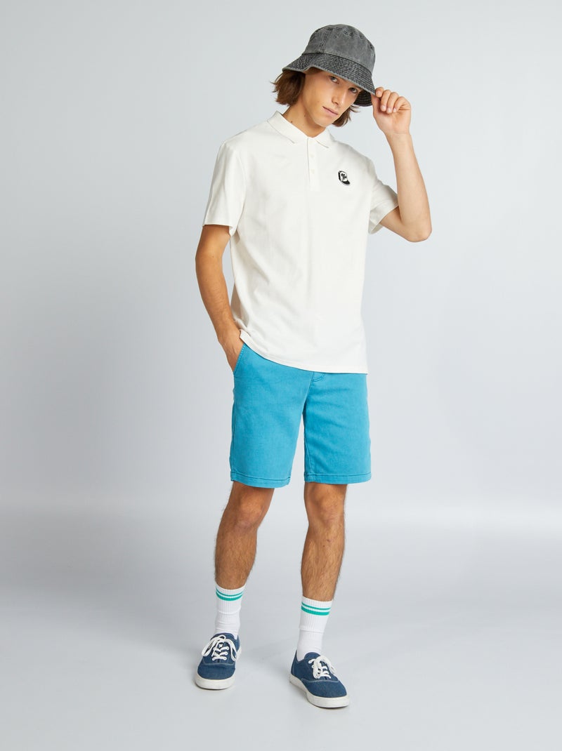 Polo in piqué di cotone BIANCO - Kiabi