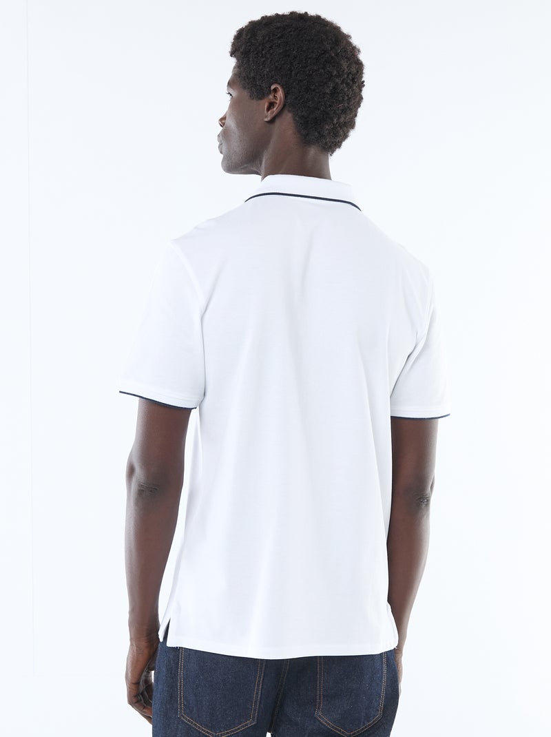 Polo in piqué di cotone Bianco - Kiabi