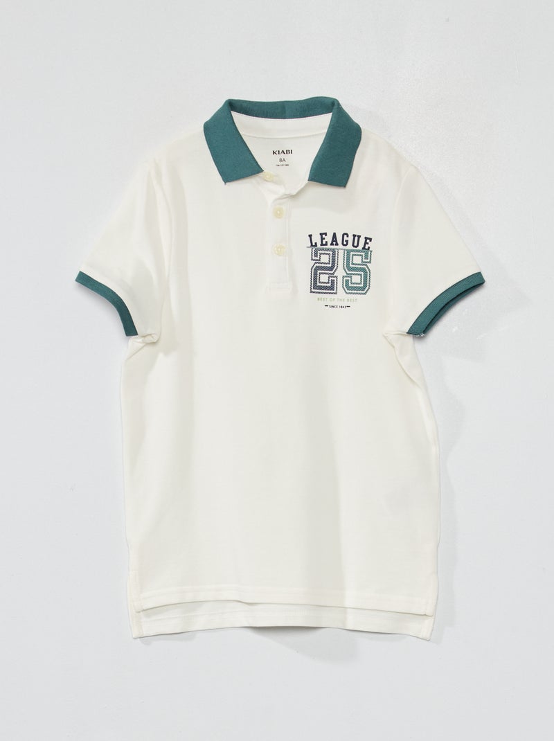 Polo in piqué di cotone BIANCO - Kiabi