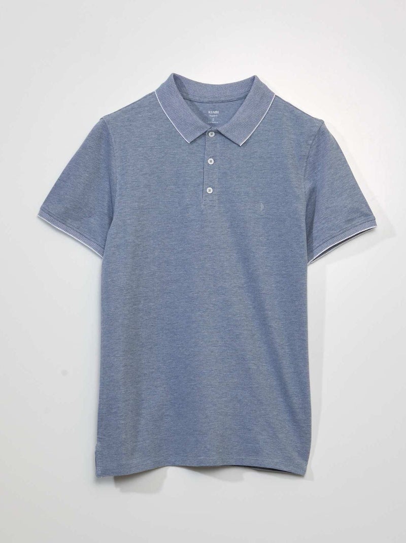 Polo in piqué di cotone BLU - Kiabi