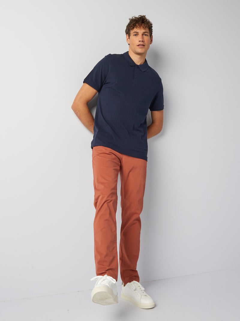 Polo in piqué di cotone blu - Kiabi