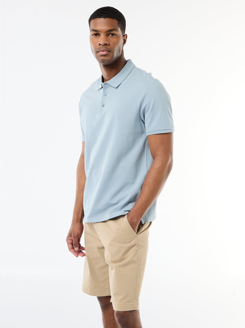 Polo in piqué di cotone Blu - Kiabi