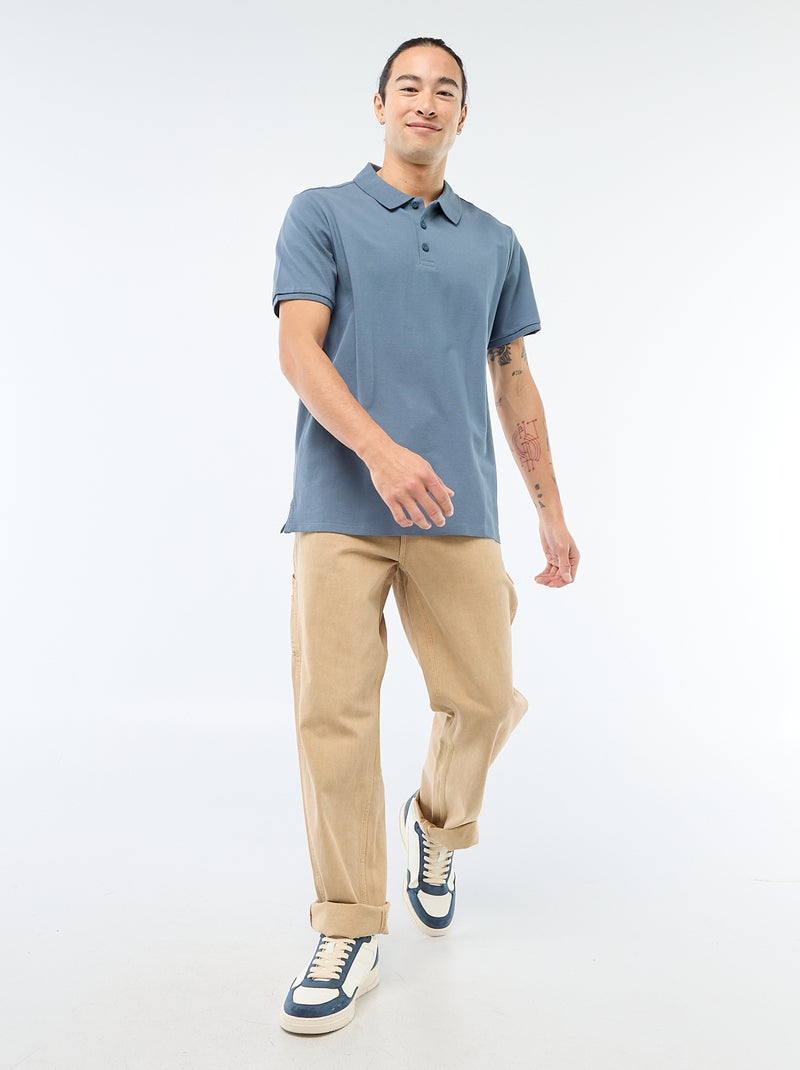 Polo in piqué di cotone Blu - Kiabi