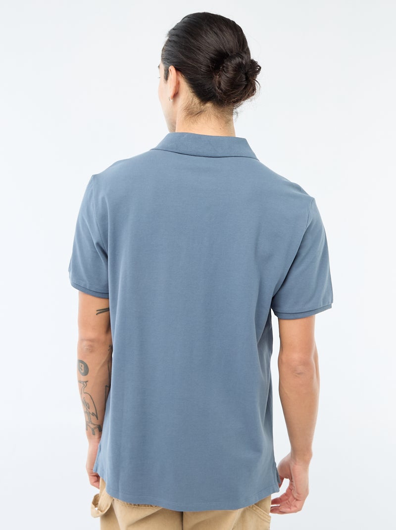 Polo in piqué di cotone Blu - Kiabi
