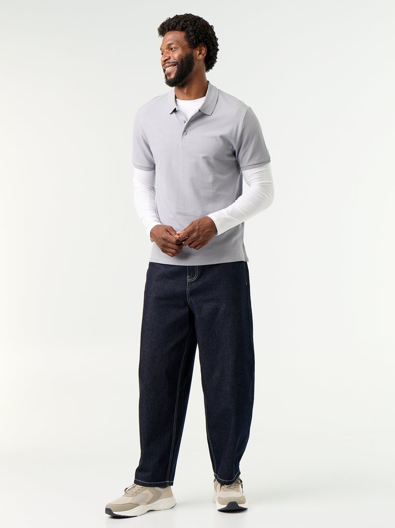 Polo in piqué di cotone Blu - Kiabi