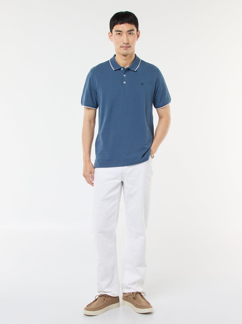 Polo in piqué di cotone Blu - Kiabi