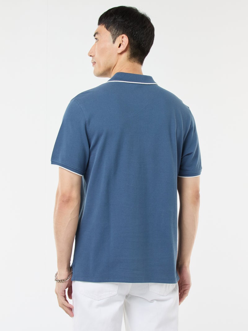 Polo in piqué di cotone Blu - Kiabi