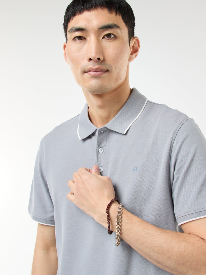 Polo in piqué di cotone Blu - Kiabi