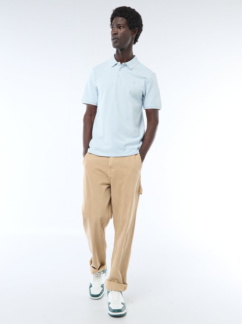 Polo in piqué di cotone Blu - Kiabi