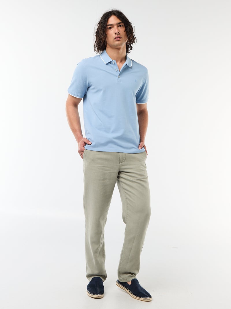 Polo in piqué di cotone Blu - Kiabi
