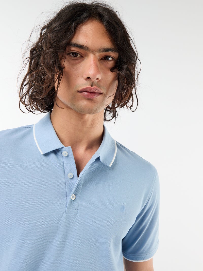 Polo in piqué di cotone Blu - Kiabi
