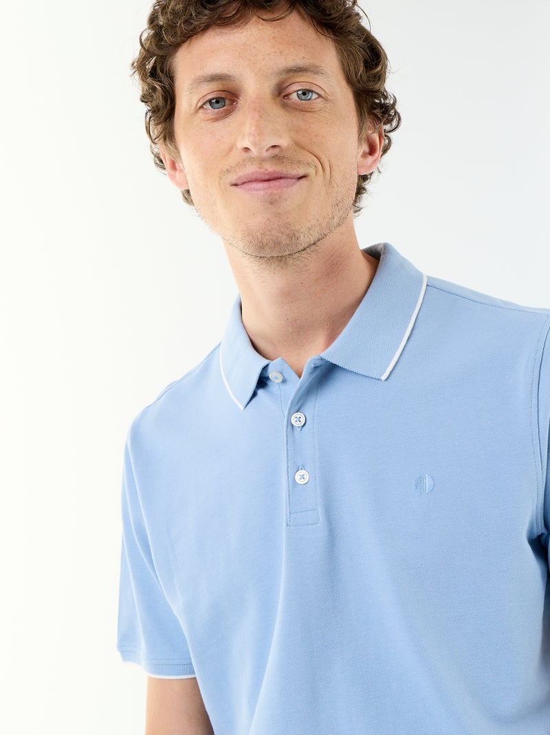 Polo in piqué di cotone Blu - Kiabi