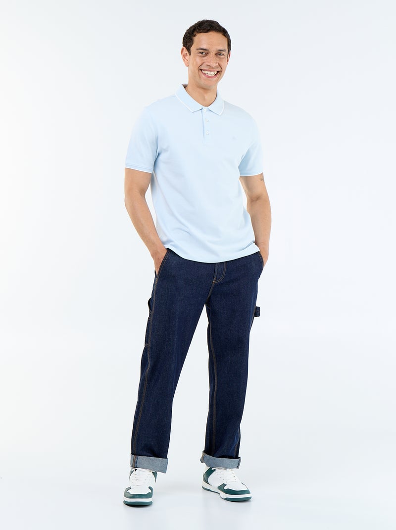 Polo in piqué di cotone Blu - Kiabi