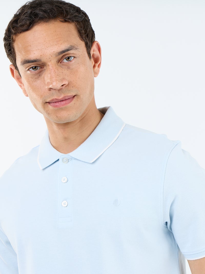 Polo in piqué di cotone Blu - Kiabi