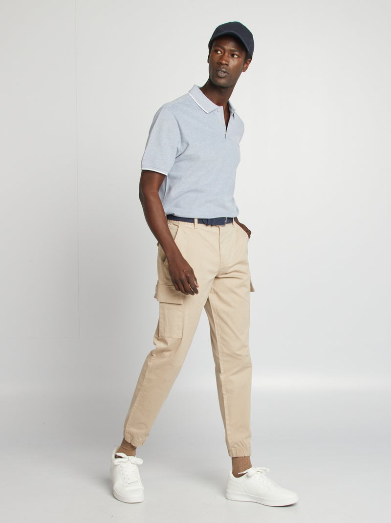 Polo in piqué di cotone BLU - Kiabi