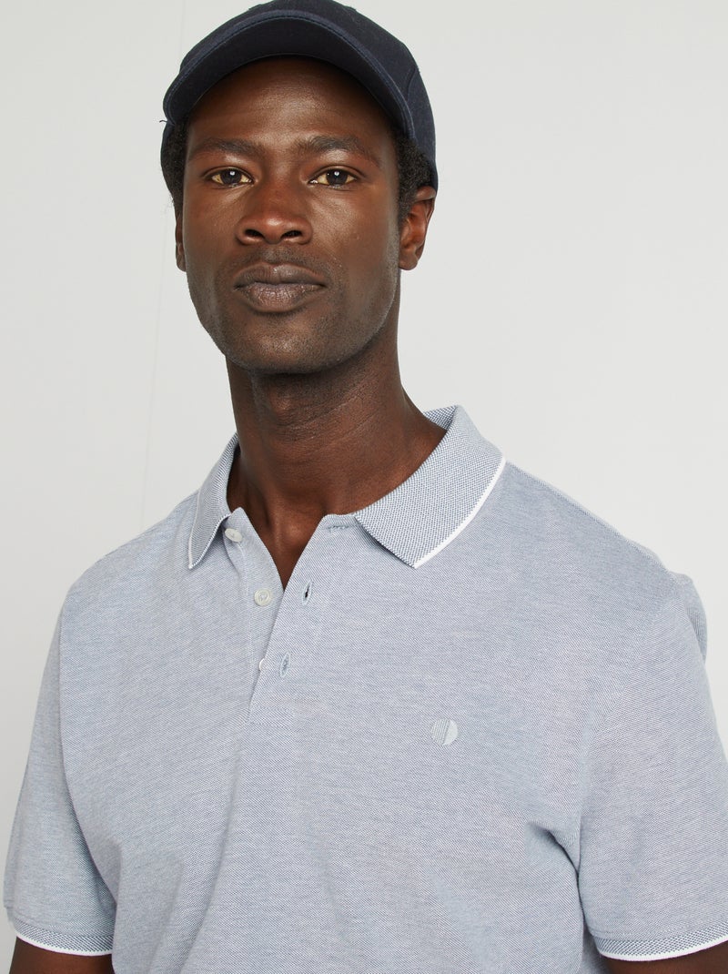 Polo in piqué di cotone BLU - Kiabi