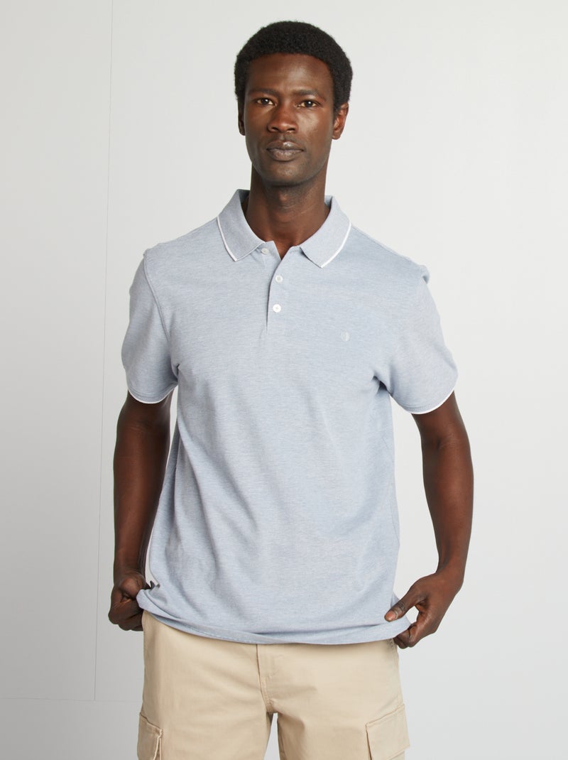 Polo in piqué di cotone BLU - Kiabi