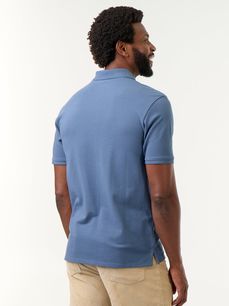 Polo in piqué di cotone Blu - Kiabi