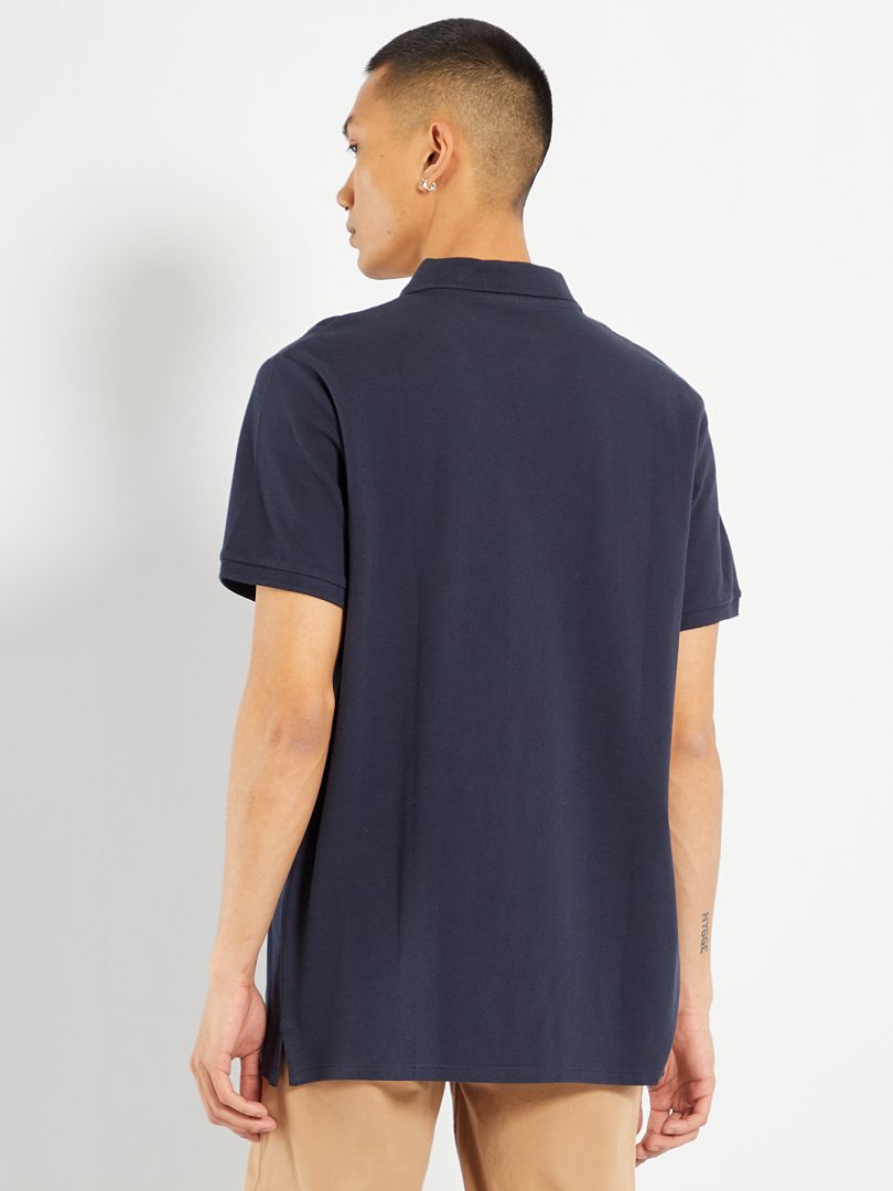 Polo in piqué di cotone blu navy - Kiabi