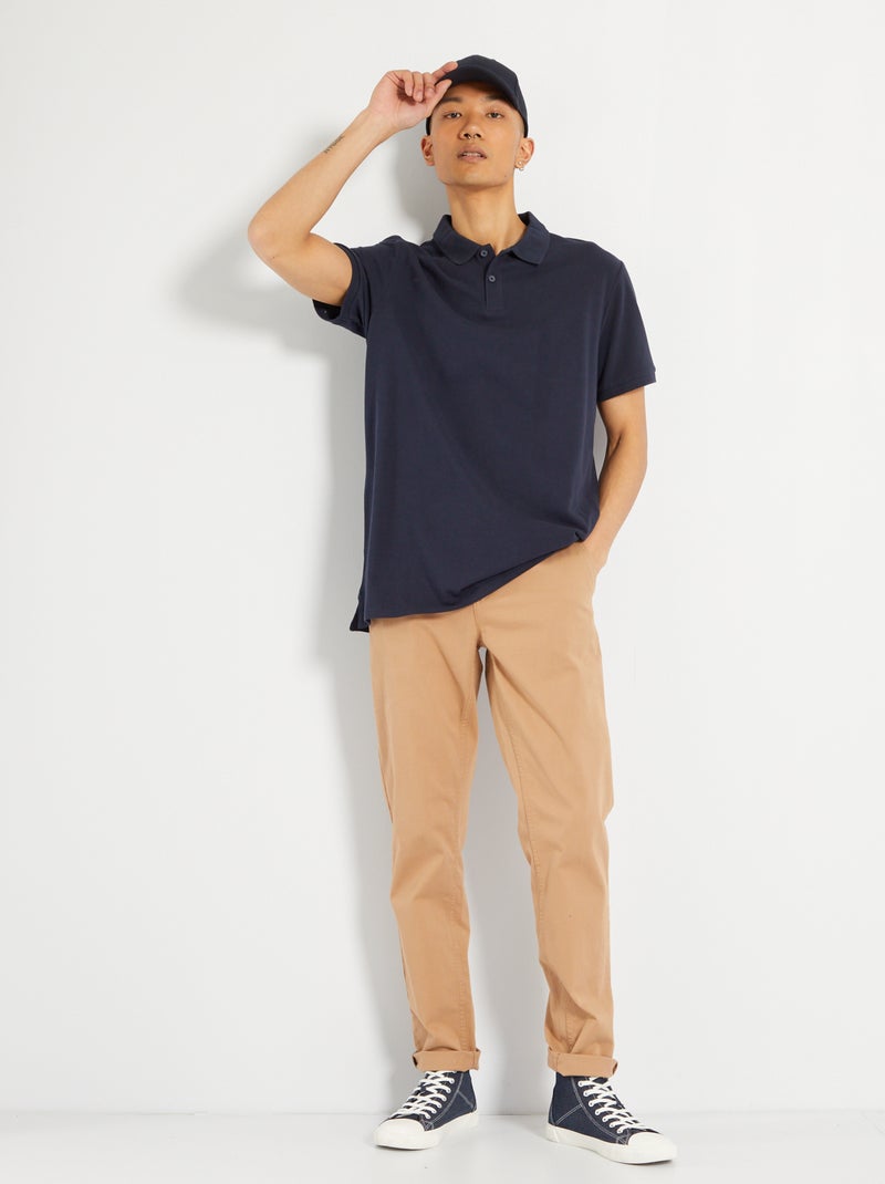 Polo in piqué di cotone blu navy - Kiabi