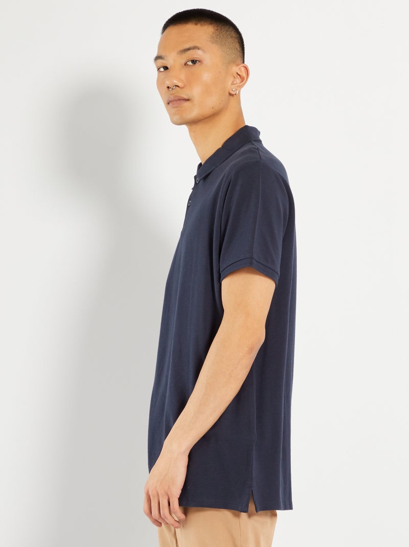 Polo in piqué di cotone blu navy - Kiabi