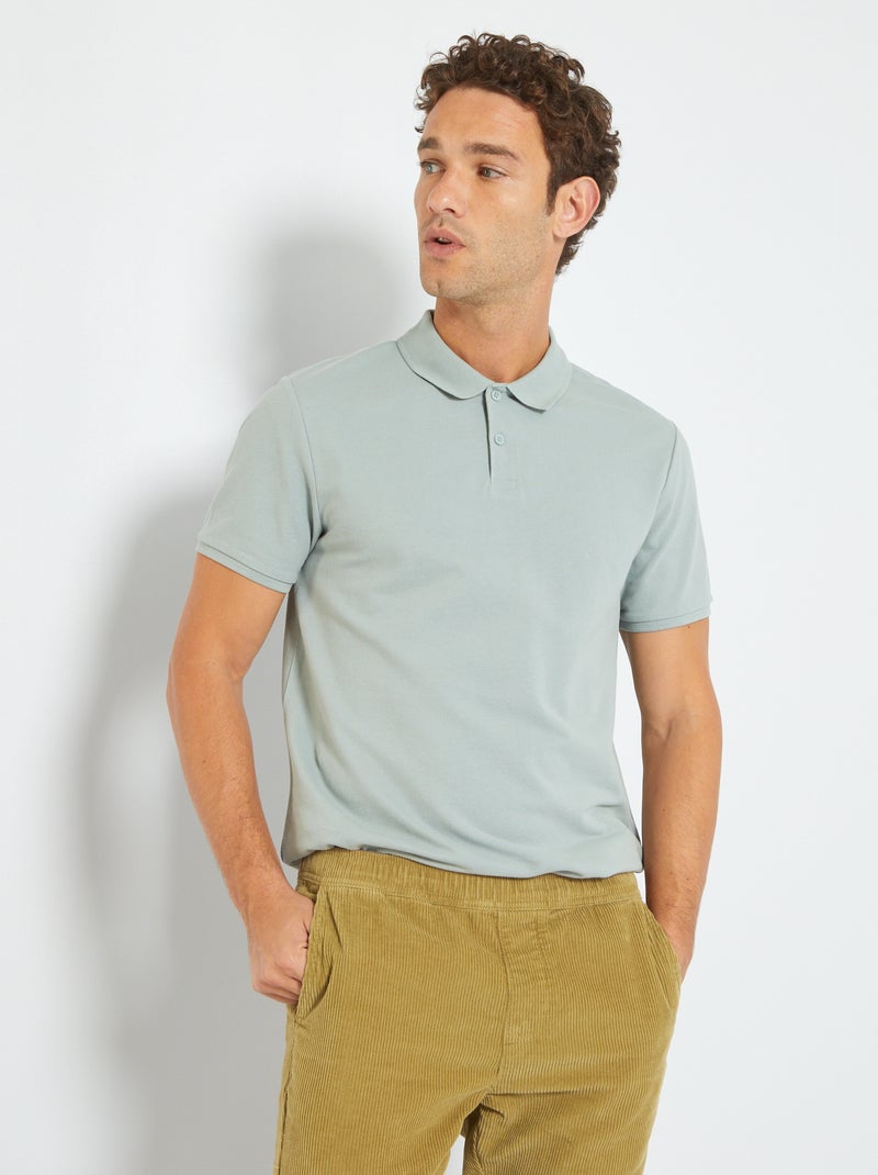 Polo in piqué di cotone blu - Kiabi