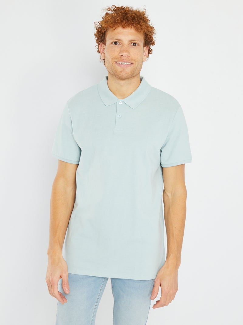 Polo in piqué di cotone BLU - Kiabi