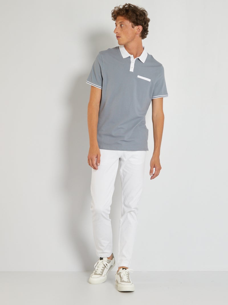 Polo in piqué di cotone BLU - Kiabi