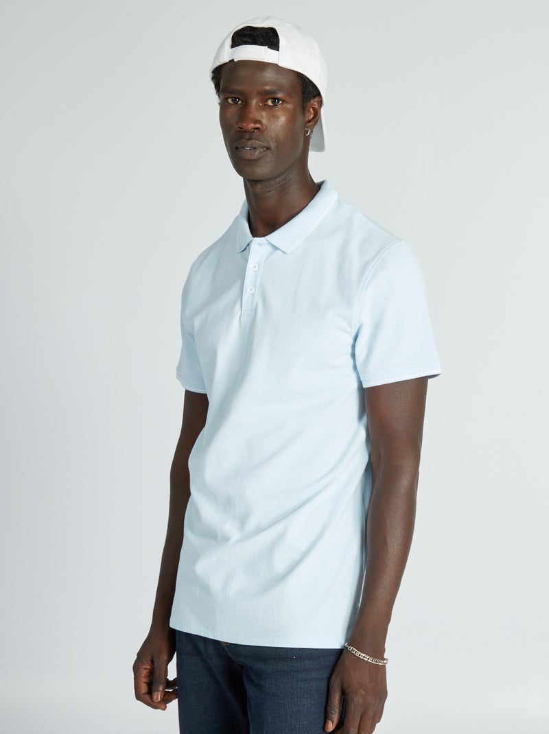 Polo in piqué di cotone BLU - Kiabi