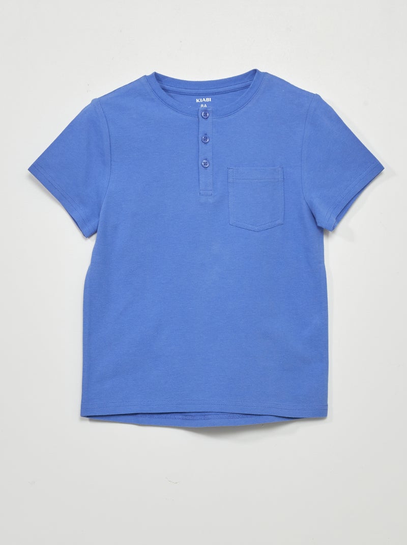 Polo in piqué di cotone blu - Kiabi