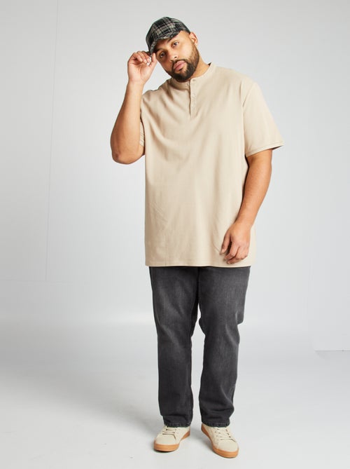 Polo in piqué di cotone collo serafino - Kiabi