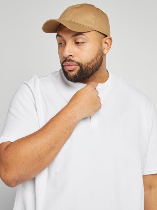 Polo in piqué di cotone collo serafino - Kiabi