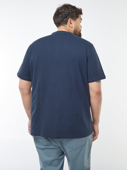 Polo in piqué di cotone collo serafino - Kiabi