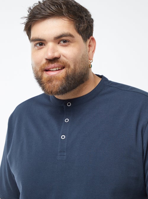 Polo in piqué di cotone collo serafino - Kiabi