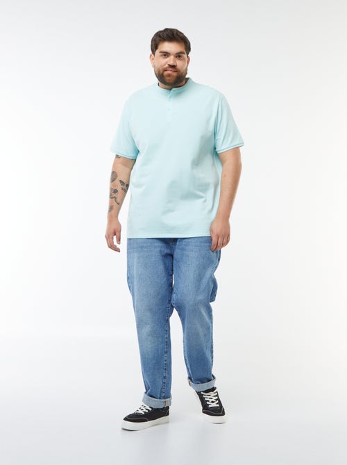 Polo in piqué di cotone collo serafino - Kiabi