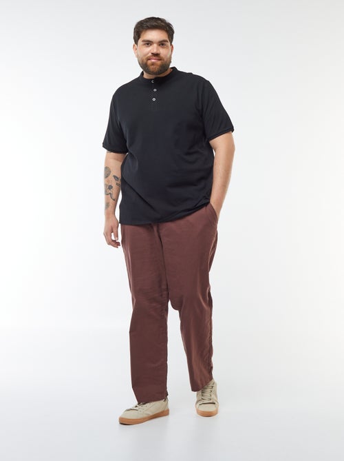 Polo in piqué di cotone collo serafino - Kiabi