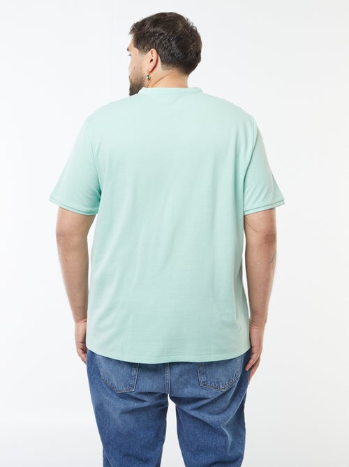 Polo in piqué di cotone collo serafino - Kiabi