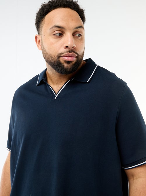 Polo in piqué di cotone con colletto polo senza bottoni - Kiabi