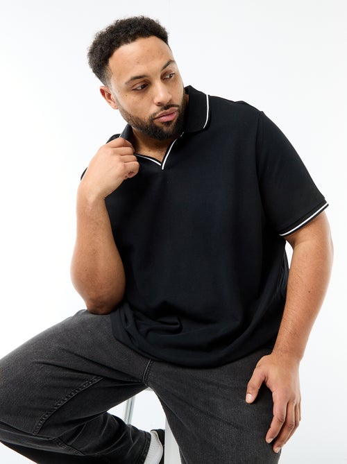 Polo in piqué di cotone con colletto polo senza bottoni - Kiabi