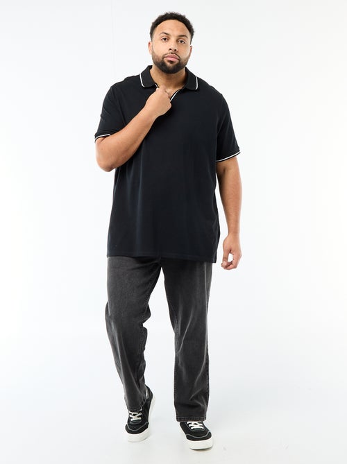 Polo in piqué di cotone con colletto polo senza bottoni - Kiabi