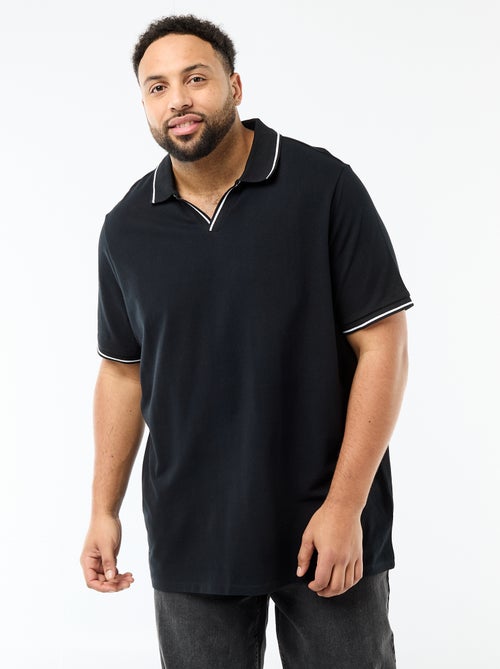 Polo in piqué di cotone con colletto polo senza bottoni - Kiabi